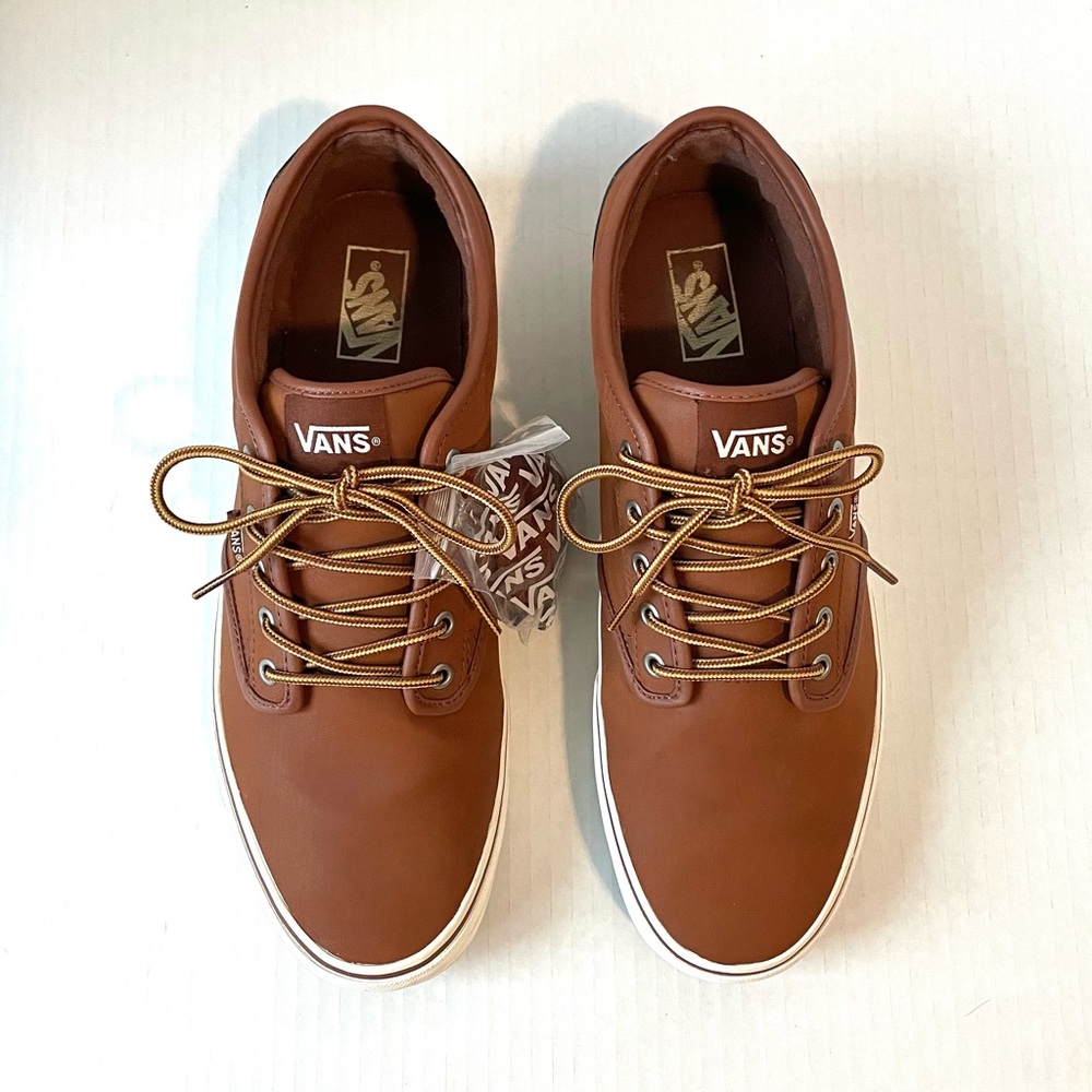 Vans Men’s Atwood Leather Trainers Sneakers Skate Shoes - Picture 12 of 16